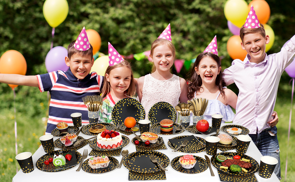 Black and Gold Party Supplies.