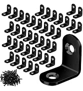 Vicuna R 40PCS L Brace, Black Small L Brackets for Wood, Stainless Steel Corner Brace, Metal Righ...