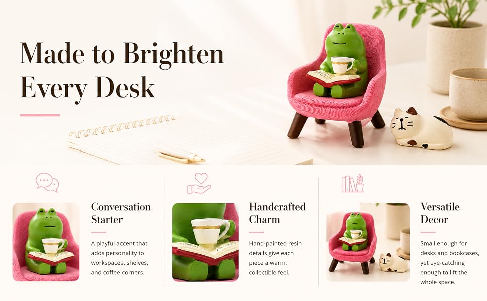 cute resin desk decor, conversation starter, versatile decor