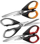 Astercook Kitchen Shears, Kitchen Scissors Heavy Duty Serrated Blade, PP+TPR Handle Shears, Ideal...