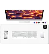 Niniubye Heated Desk Pad, 31.5" x 13" Leather Non-Slip Warm Desk Pad, Large Mouse Mat with 3 Leve...
