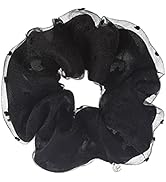 EVITA PERONI Hair Scrunchies for Women Double Layered Hair Ties with Gauze Softer No Damage Hair ...