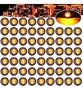 PSDRIQQ 60Pack DC12V 3/4 Inch Mini LED Trailer Lights Clearance Light Front Rear Side Marker Indi...
