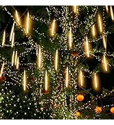 Meteor Shower Lights Outdoor, 16 Inches 10 Tubes 360 LED Snowfall Lights, Waterproof Meteor Chris...