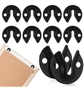 TEHAUX 20pcs Keyhole Hangers, Black Iron Mirror Picture Frame Hangers, Keyhole Hanging Plates Met...