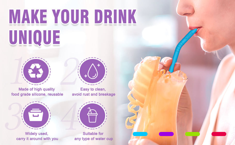 silicone straws