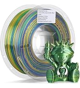 LANDU Silk PLA Filament 1.75mm 3D Printer Multicolor Filament Gradient Color Changing Filament 1k...