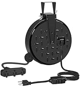 WILAWELS 30 Ft Retractable Extension Cord Reel H30CR06