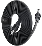 Starlink Mini Flat DC Power Cable 16.4ft/5m, Replacement DC Waterproof Cord | 20AWG Ultra-Thin Fl...