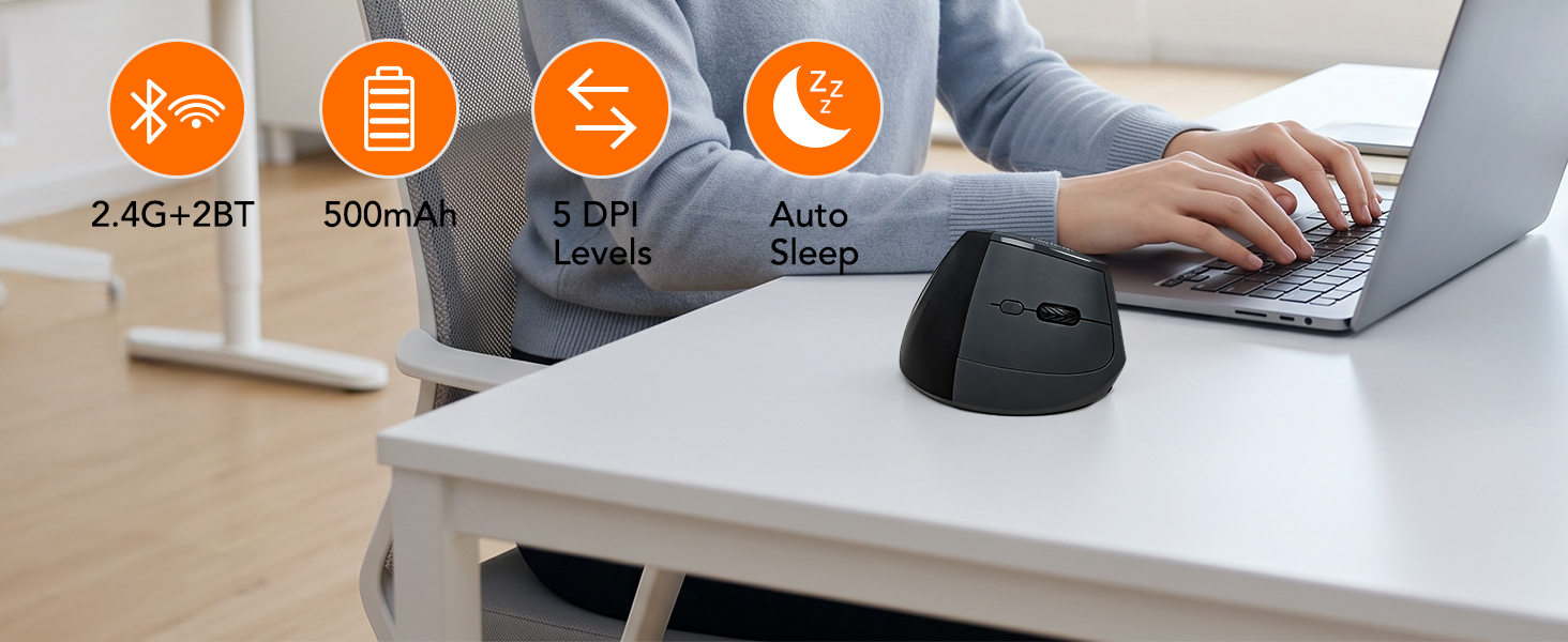 bluetooth vertical mouse