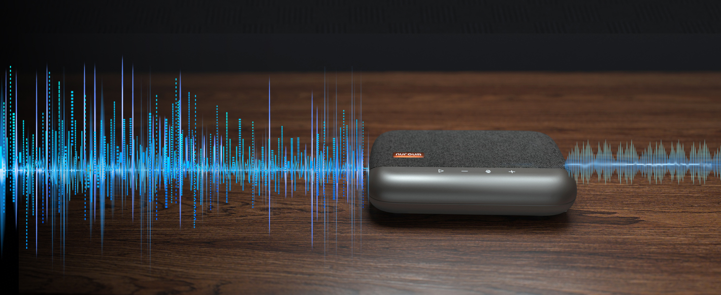 A05U USB Conference Speaker and Microphone, Wired Speakerphone, 360° Noise Cancelling Voice Pickup