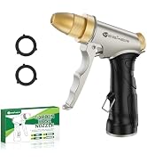 Yesker Garden Hose Nozzle Water Hose Sprayer Nozzle Adjustable 4 Spray Patterns Heavy Duty 100% M...