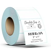 Rongta 2 Inch Rectangular Thermal Labels | Self-Adhesive Round Direct Thermal Sticker Label for S...