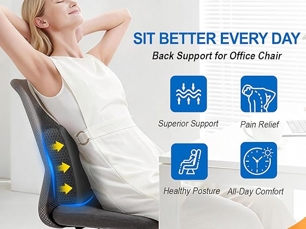 Improve posture and reduce strain with a supportive back pillow for office chair for daily comfort.