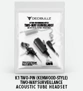 Decibullz 2-Way Surveillance Acoustic Tube Headset, K1 Earpiece Audio Set Compatible with Kenwood...