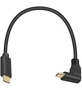Poyiccot 90 Degree USB C to USB C Cable 1feet, Type C to Type C Fast Charging Cable, Short USB C ...