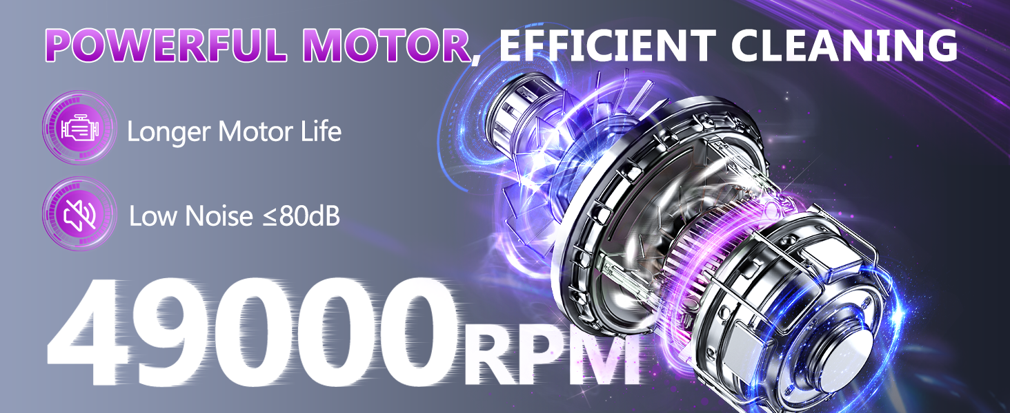 POWERFUL MOTOR EFFICIENT CLEANING