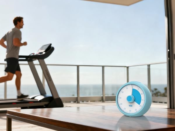 visual timer tracks your treadmill time with clear progress, helping you hit fitness goals faster