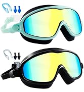 GGBuy Kids Swim Goggles with Nose Cover Cute Kids Swimming Goggles Anti Fog