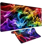 Cyberpunk Smoke Mouse Pad Desk Mat Fantasy Fog Large Gaming Mouse Pad Anime Desk Pad Mousepad XXL...