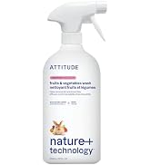 ATTITUDE Fruit & Vegetable Wash, Food-Safe Produce Wash, Removes Dirt & Residue, Vegan & Plant-Ba...