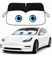 Tesla Model Y/3 Windshield Sun Shade, Classic Black | Custom Fit for 2017-2026 Model Y and Model ...