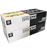 Gallon Slider Storage Bags- 100 Count, Featuring Expandable Bottom, Zero BPA, Microwave-Safe(4 bo...