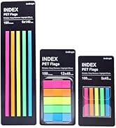 UniBright Sticky Tabs for Books, 350 Pcs Transparent Writable Page Markers with Dispenser, Reposi...
