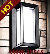 LEDMO LED Outdoor Wall Porch Lights Modern Wall Sconces 6000k Waterproof IP65 Matte Black Exterio...