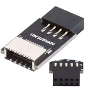 chenyang USB 2.0 9Pin Male to USB 3.1 Type E Key-A Female Front Panel Socket to 9Pin Mainboard He...