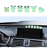 yorpyep 6 PCS Luminous Frog Car Dashboard Decoration, Fun Mini Center Console Ornaments, Self-adh...