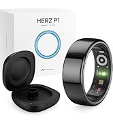 WuzuTech Herz P1 Smart Ring and Charging Case Bundle - (Size 12) Health Ring Tracks 20+ Metrics, ...