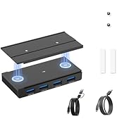 EJAY 4-Port Magnetic USB 3.0 Hub, 5Gbps High-Speed Data Transfer, Includes Sliding Rail, Screws &...