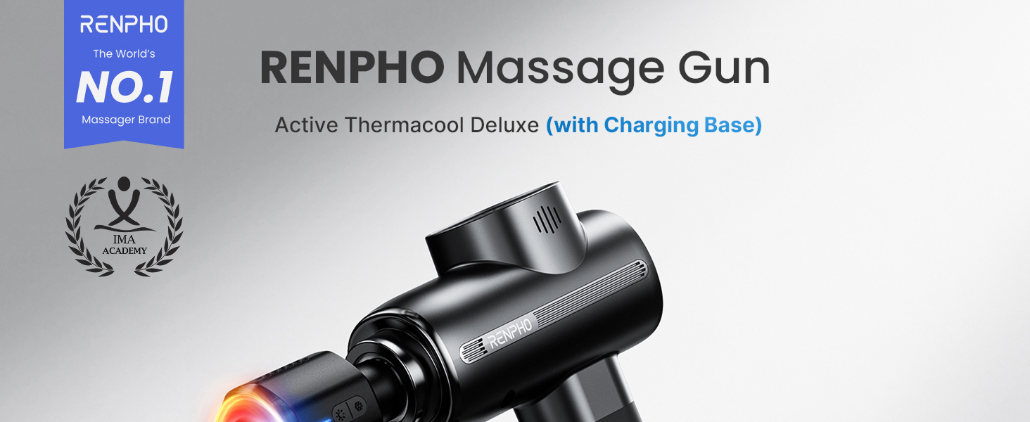 Massage Gun Deep Tissue with Charging Stand, Heat and Cold Head