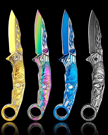 Cool skull Pocket Folding Knife Survival Knife EDC Pocket Knives & Folding Knives For Men