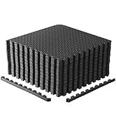 CAP Puzzle Exercise Mats | 1” Thick EVA Interlocking Foam Tiles for Home Gym Flooring | Multiple ...