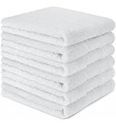 INFICRIME 6 Pack 100% Cotton Wash Cloth, 13x13 Inch Highly Absorbent and Soft Feel Fingertip Towe...