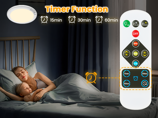 timer led light with remote auto on auto off soft lighting