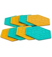 Shinemade Drink Coasters, Set of 8 - Easy Coasting Extra Thick Premium Silicone Barware (Saltwate...