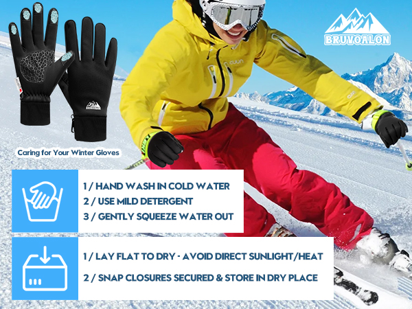 Bruvoalon Winter Gloves: Reinforced Palms for Ice Climbing & Snowmobiling
