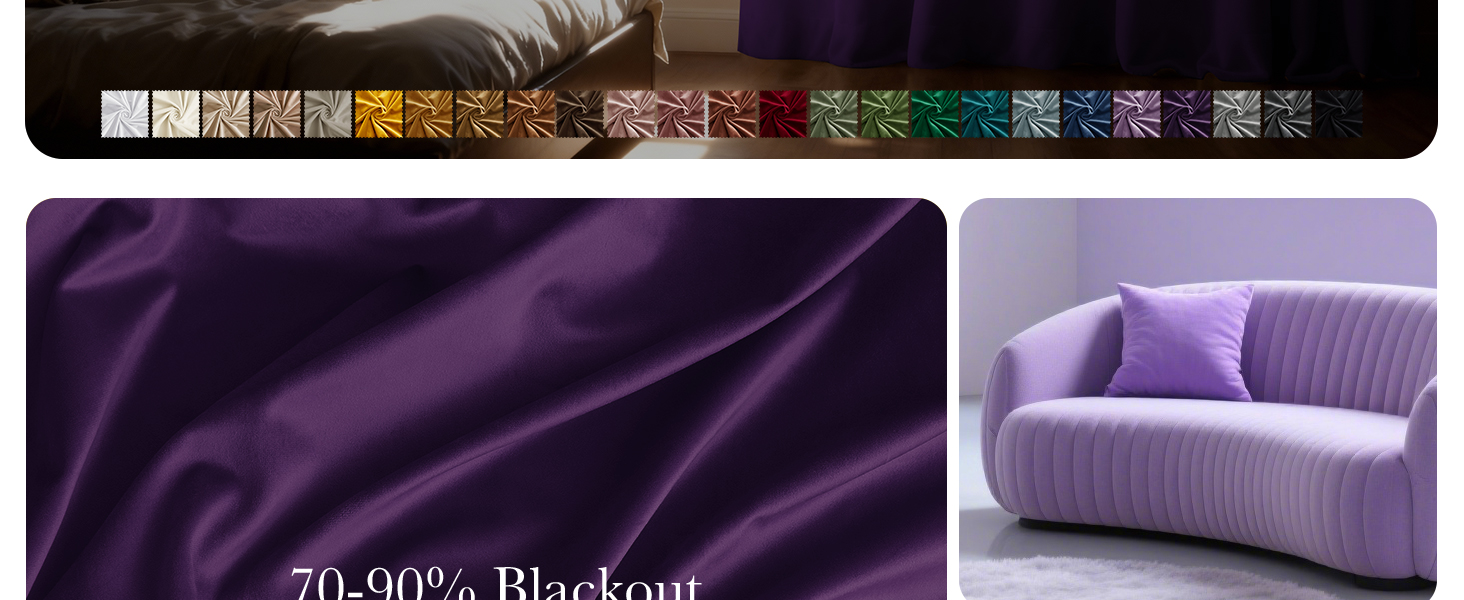 purple velvet curtains
