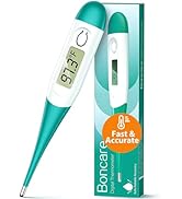 Boncare 10 Seconds Digital Thermometer for Adults and Kids - Accurate & Safe Rectal Thermometer f...