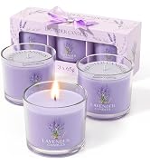 CHILLFLAME Lavender Candle, Scented Candles Gift Set for Stress Relief, 3 Votive Candles for Wome...