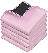 Eco-Fused Microfiber Cleaning Cloths Double-Sided - 5 Pack - 6.6 x 6.2 inch - Microfiber and Sued...