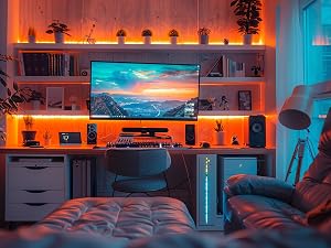 UVTaoYuan lights decorated gaming room