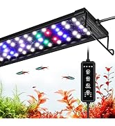 hygger LED Aquarium Light with Timer, 30W Full Spectrum Fish Tank Plant Growth Lamp, 24 H Remote ...
