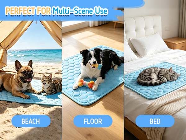 Cooling pad for dogs provides a safe cool resting spot for small and medium pets