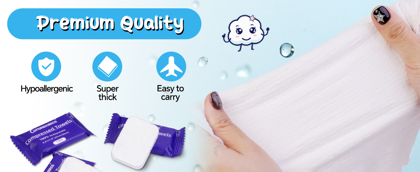 Premium Compressed Towel (50-Pack)