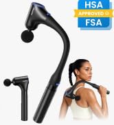 RENPHO Reach Curve Massage Gun with Extension Handle, 4-in-1 Massager | 10MM Deep Tissue, Handhel...