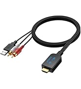 AUTOUTLET HDMI eARC/ARC to RCA Audio Adapter, 192kHz 1.5M/5FT ARC to RCA Cable, Supports CEC, Int...